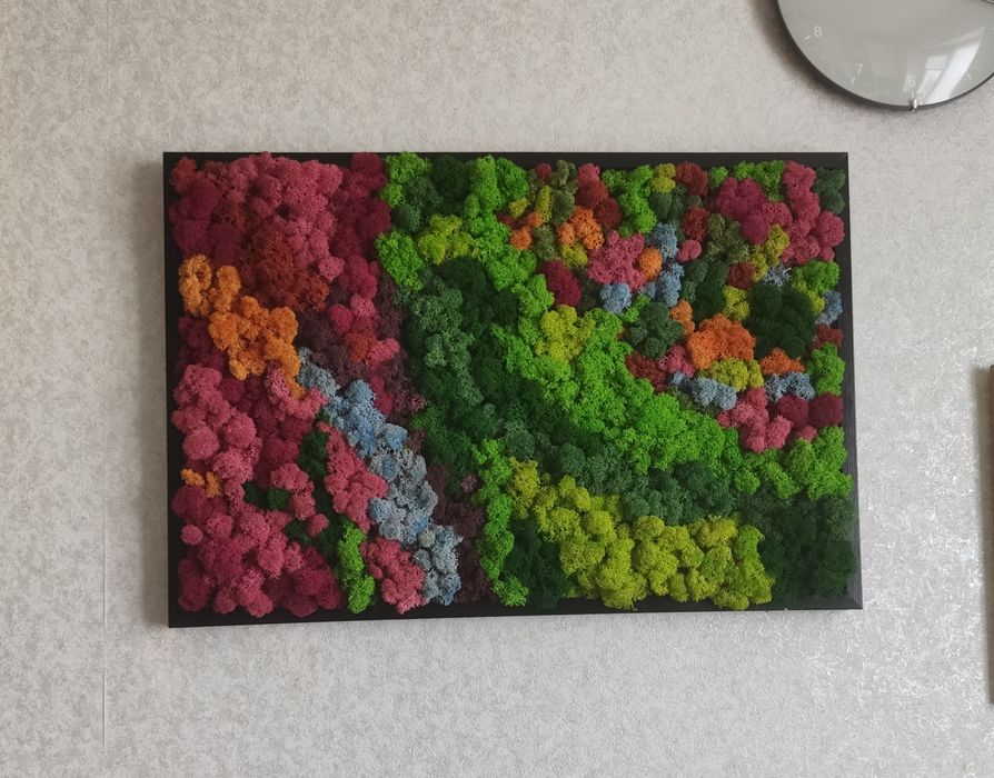 Фитокартина, стабилизированный мох