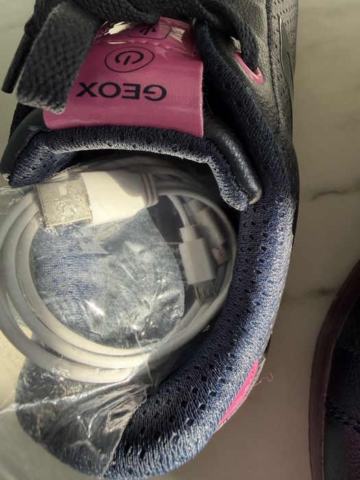 Sapatilha geox 1 utilizacao azul com rosa