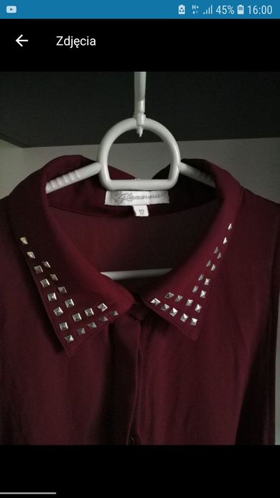 Bordowa bluzka, elegancka bez rękawów