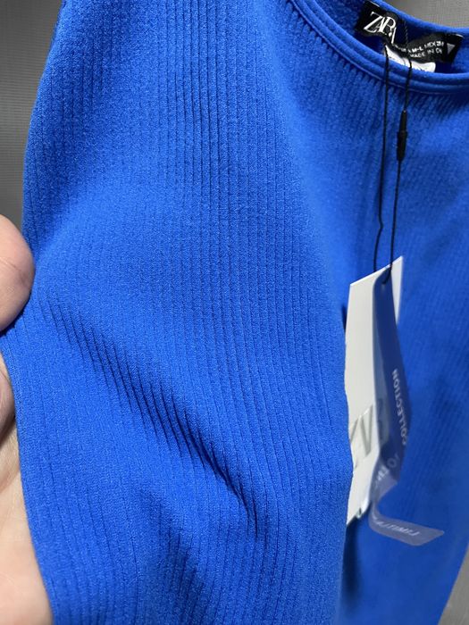 Комбінезон zara в рубчик синій, розсір M-L