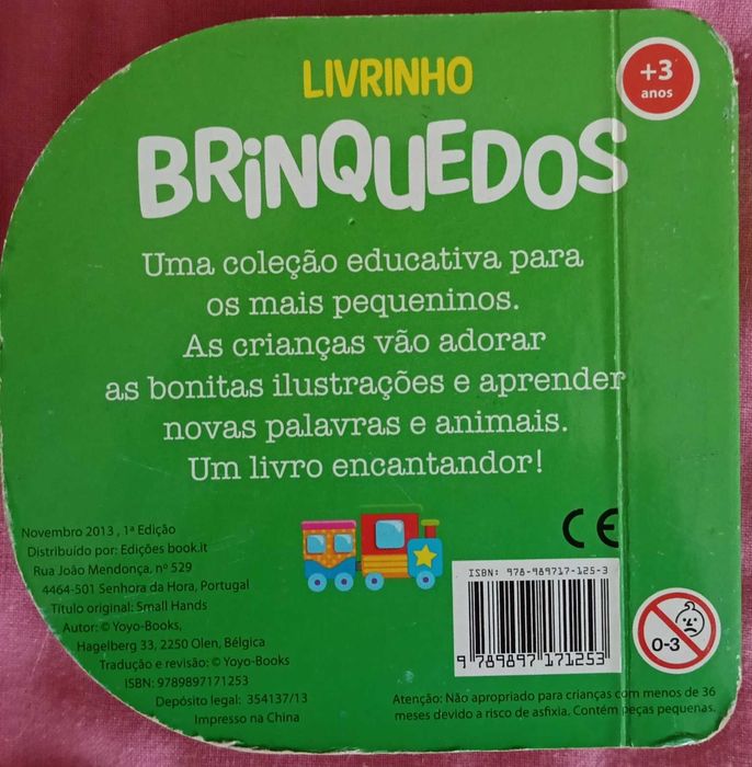 Livro Infantil Cartonado "Brinquedos" Yoyo Books Book.it