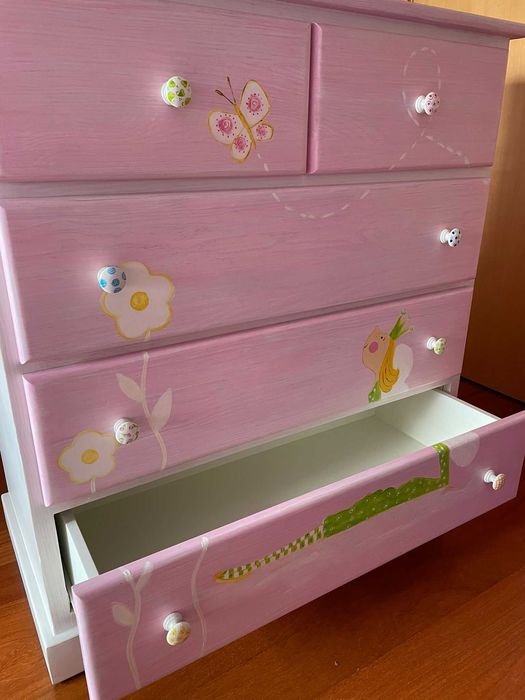 Conjunto Mobília Menina Oficina Rústica