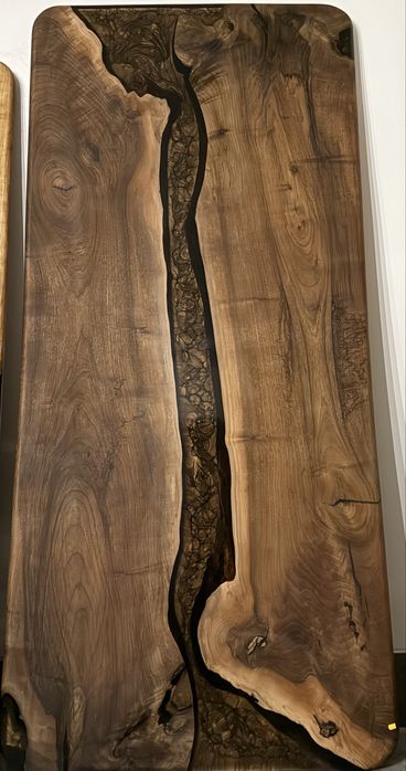 Стіл з епоксидки  ясен,дуб американський,оливка