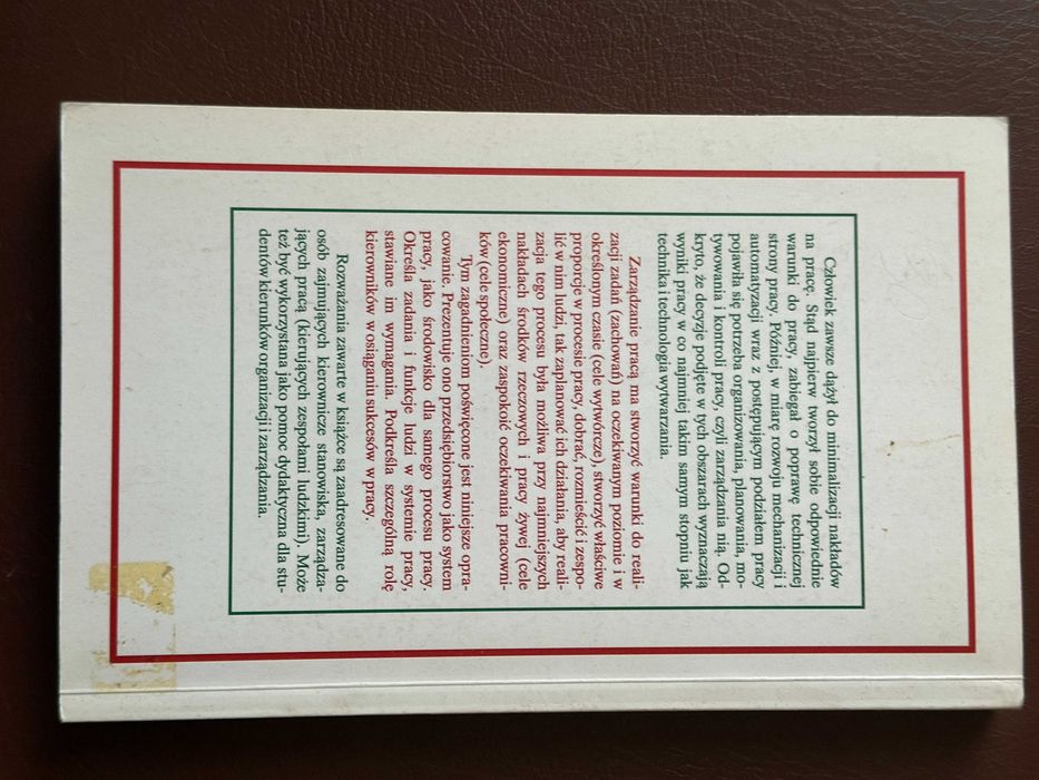 Zarządzanie pracą. Organizowanie, planowanie, motywowanie, kontrola
