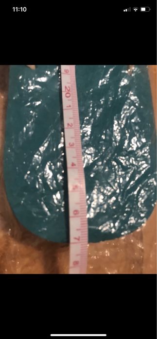 Turkusowe klapki japonki na  plażę rozm 40, 27 cm, nowe z metką unisex