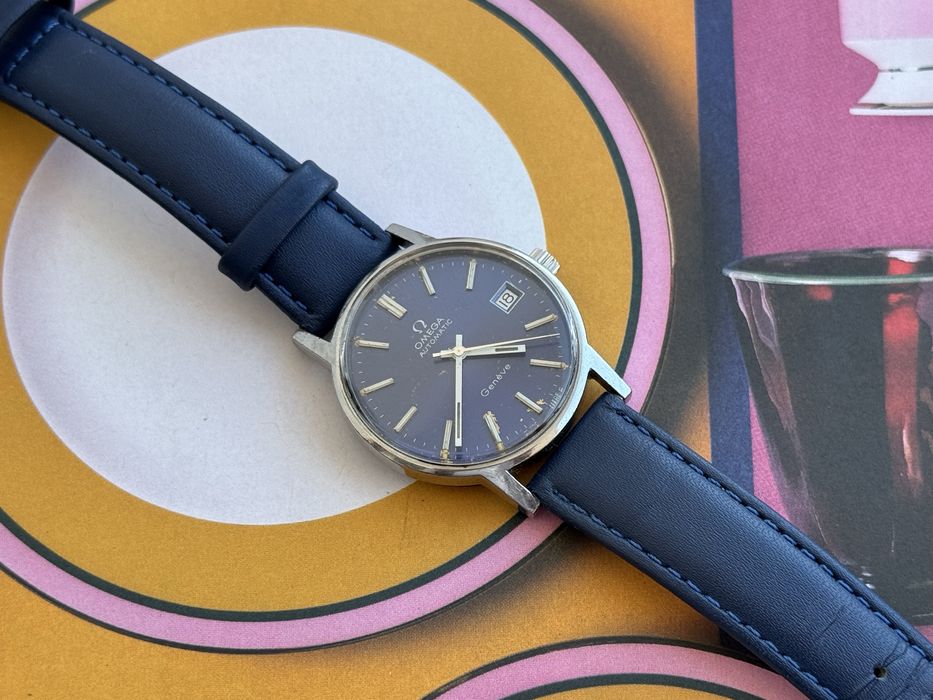 Omega Geneve automatico azul - 166.0163