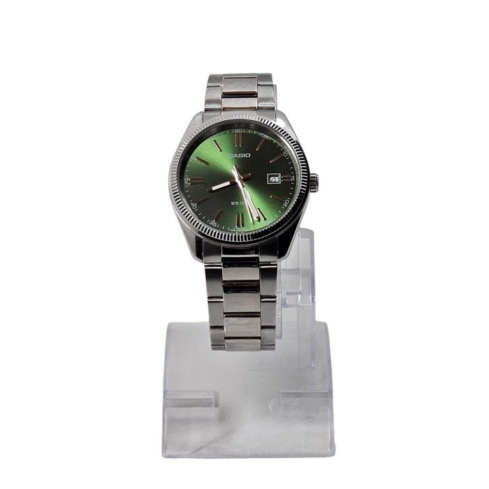 Zegarek Casio 2784 MTP-1302P zielona tarcza grawer