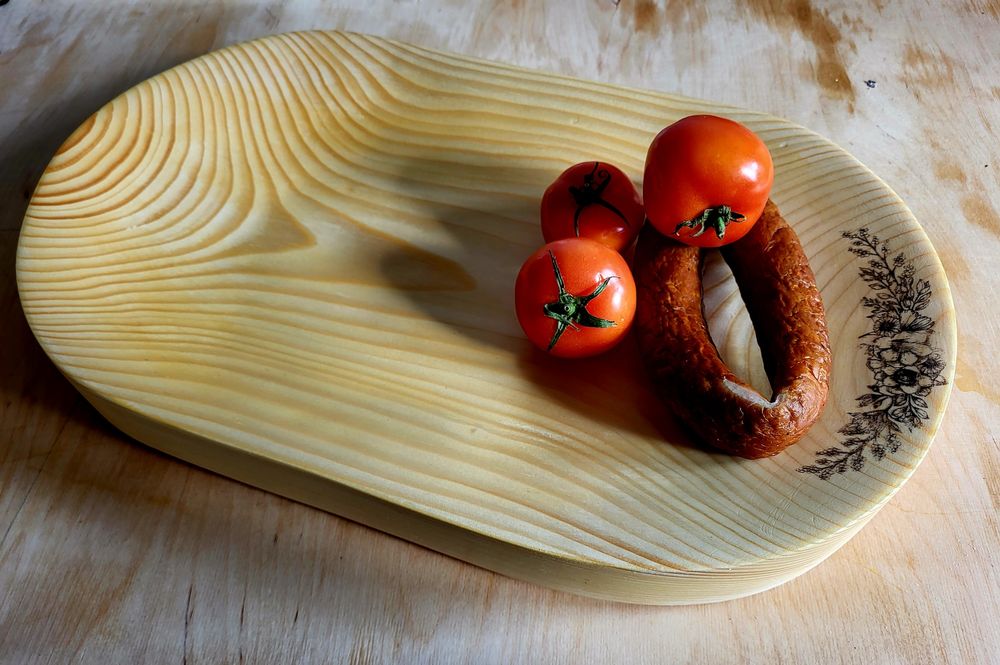 Koryto KORYTKO ozdobne drewniane na mięso I grilla