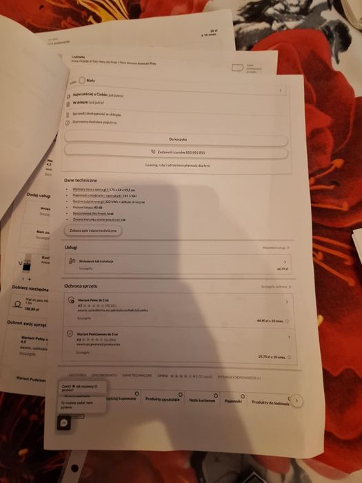 Lodówka Amica 170 cm Biała