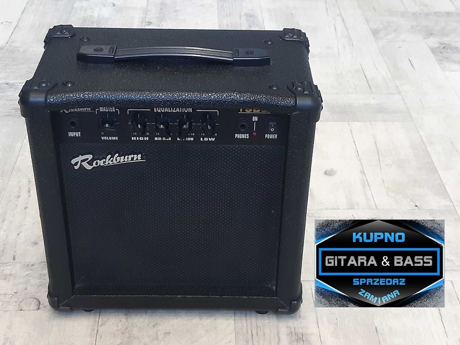 Wzmacniacz Basowy Rockburn 15 B -combo Bass- wysyłka Free lub dodam Gratis