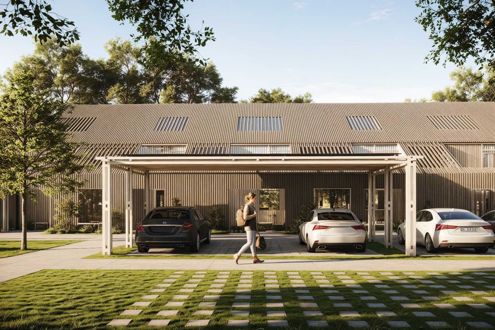 Pérgolas solares de design, para pátios, estacionamentos