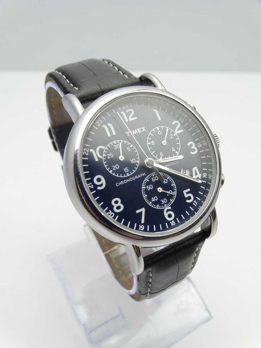 Zegarek Męski TIMEX Indiglo TW2R42600 Czarny Pasek