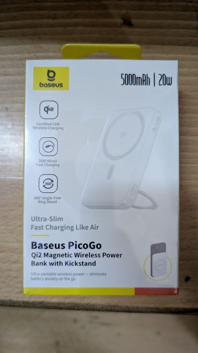 Павербанка безпровідна магнітна Baseus PicoGo Qi2  5000mAh