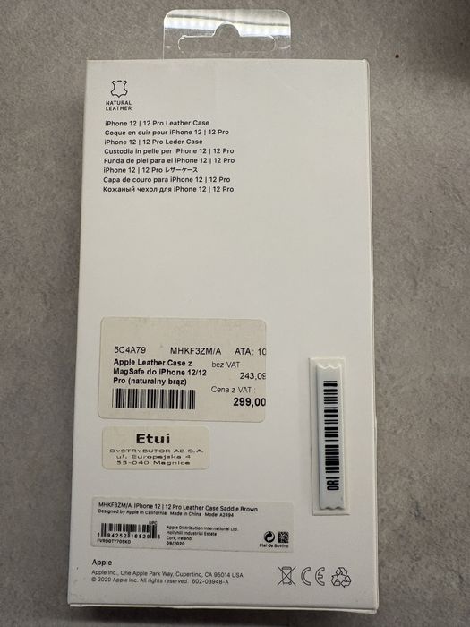 Case skórzany iphone 12/12 pro