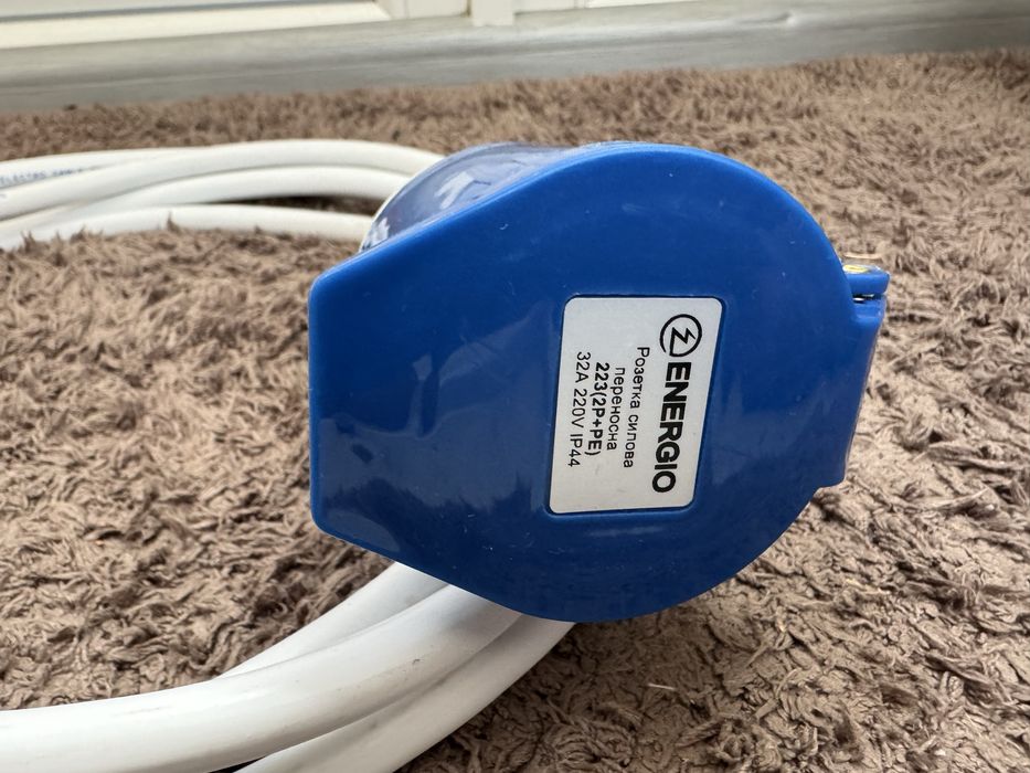 Переноска (подовжувач) 32A 1 фаза кабель 4х3 мм² 1,2,3,4,5,6,7,8,9,10м