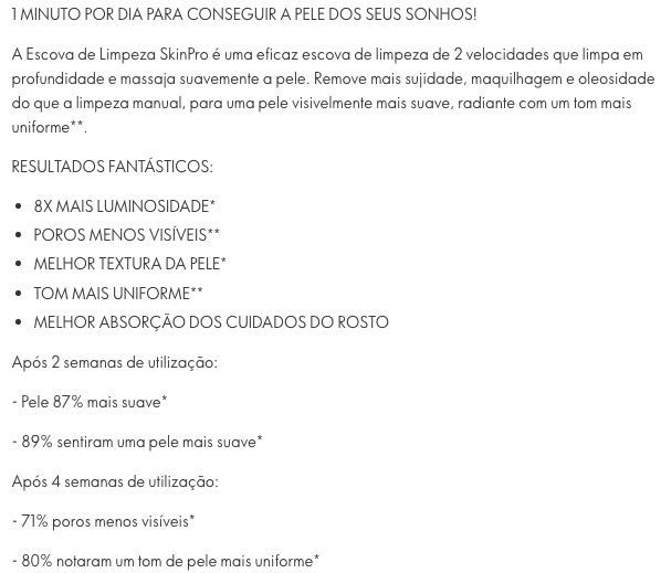 Escova de Limpeza SkinPro NOVA - Super Preço