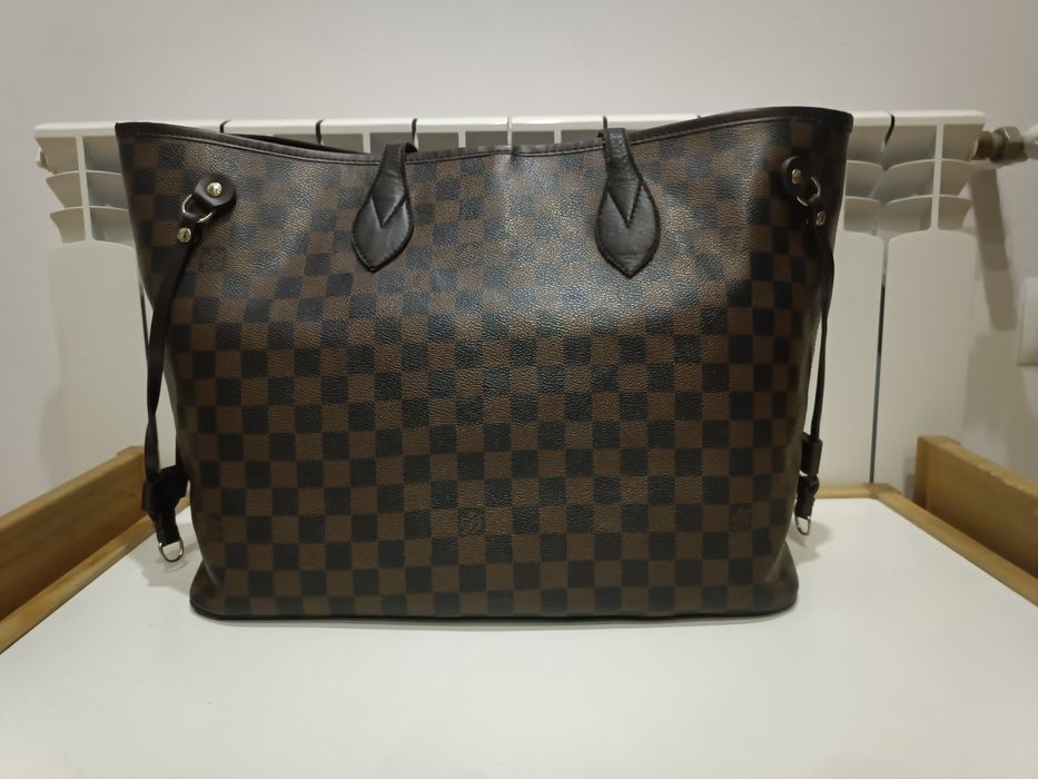 Torebka shopperka modna brąz złote dodatki monogram neverfull LV