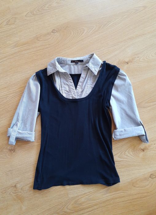 Bluzka, cienka z kołnierzykiem