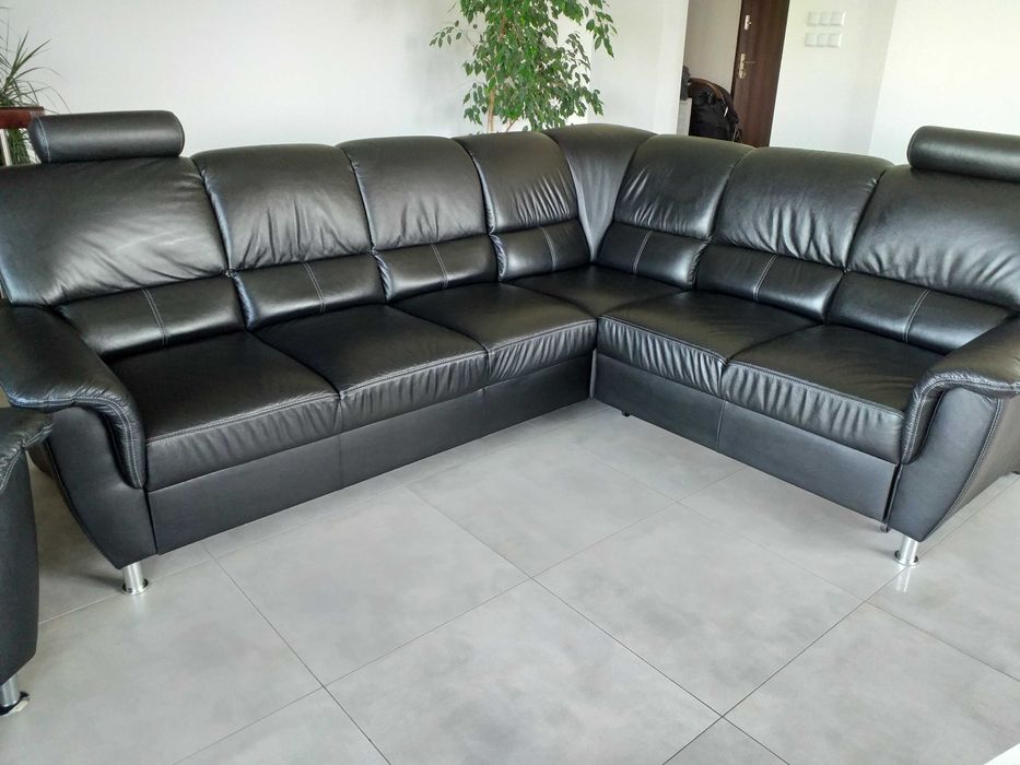 Narożnik Skóra naturalna + fotel
