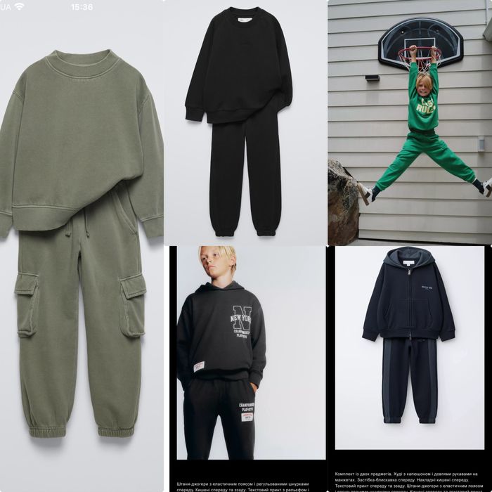 Спортивний костюм на хлопчика zara ріст від 120 до 168