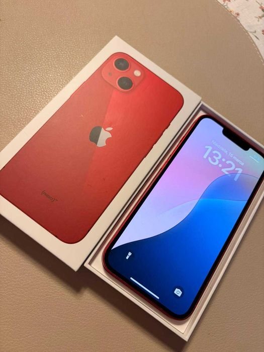 iPhone 13 128GB Product RED | Stan Idealny – BEZ RYS | Komplet + Etui