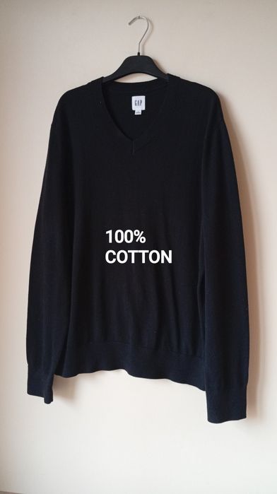 Czarny bawełniany sweter oversize, GAP, rozmiar S