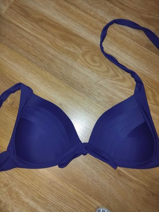 Купальник раздельный синий высокая посадка XL