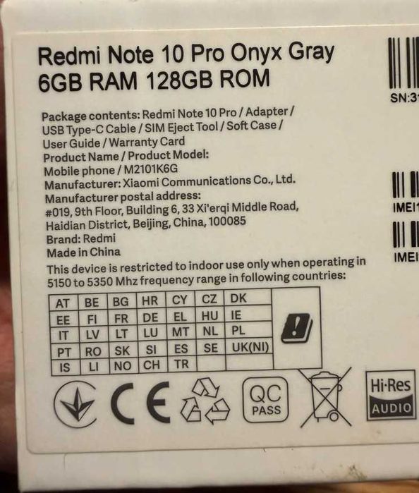 Redmi Note 10 Pro 6/128 + Redmi Watch 3 Zestaw