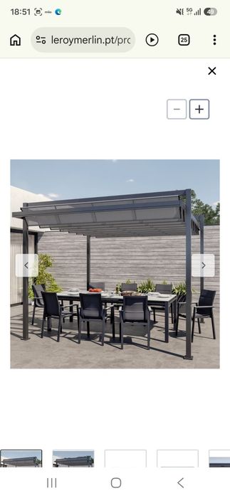 Ref 838130Mesa Naterial atracite extensível 
Mesa de alumínio NATERIAL ODYSSEA II EASY VIDRO 256/320X100CM ANTRACITEmesa