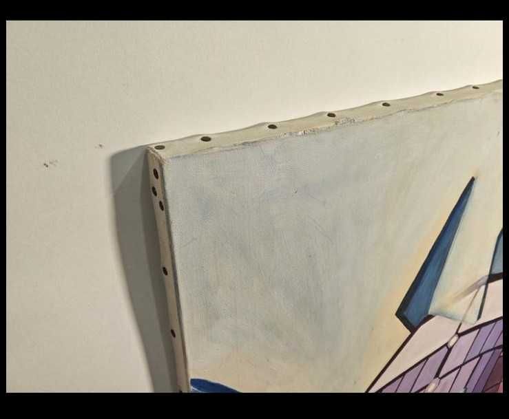 Pintura Original a Óleo Comboio (1987) – Pascale Tourniaire