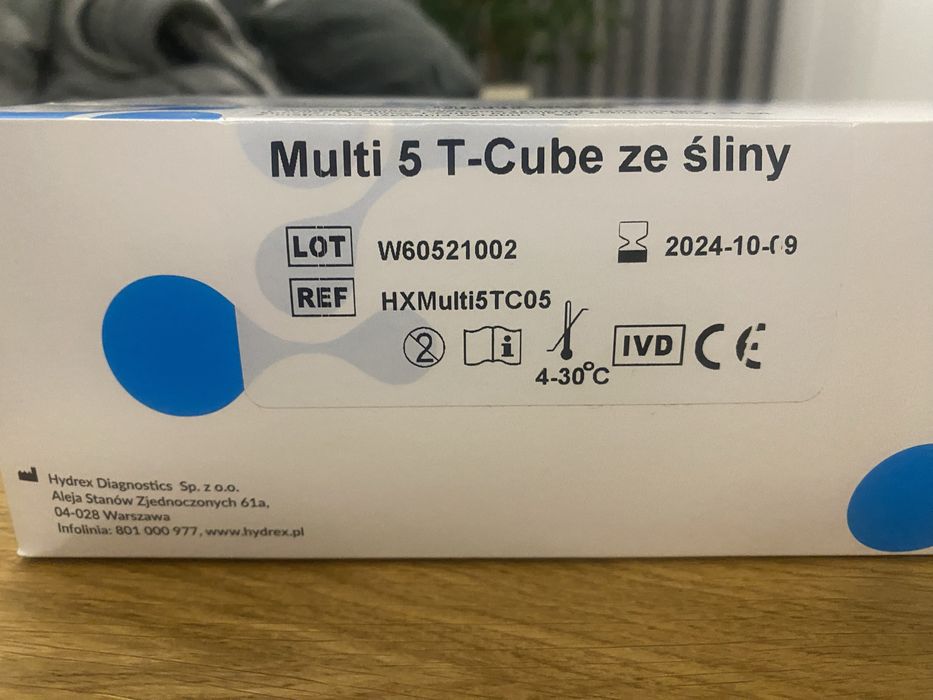 Test narkotykowy Multi 5 T-Cube ze śliny