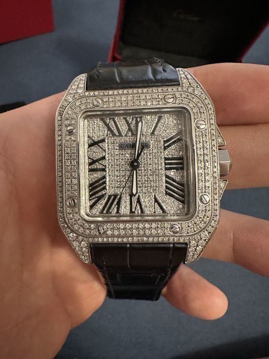 Zegarek Cartier Santos 100xl Iced