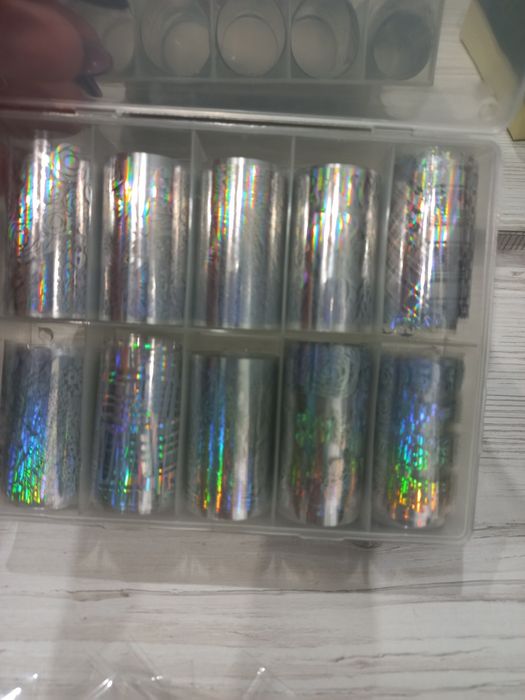 Набор для наращивания ногтей гели , ленты фольга