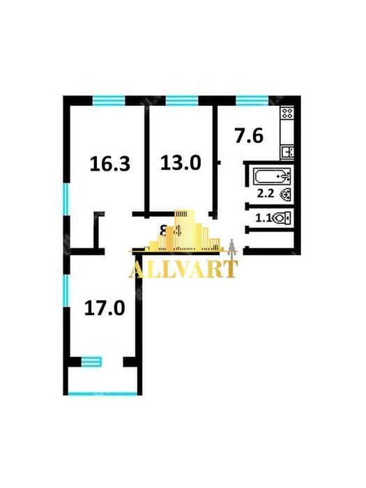 Продаж 3-кімн. квартири з косм. ремонтом, просп. Шухевича, Воскресенка