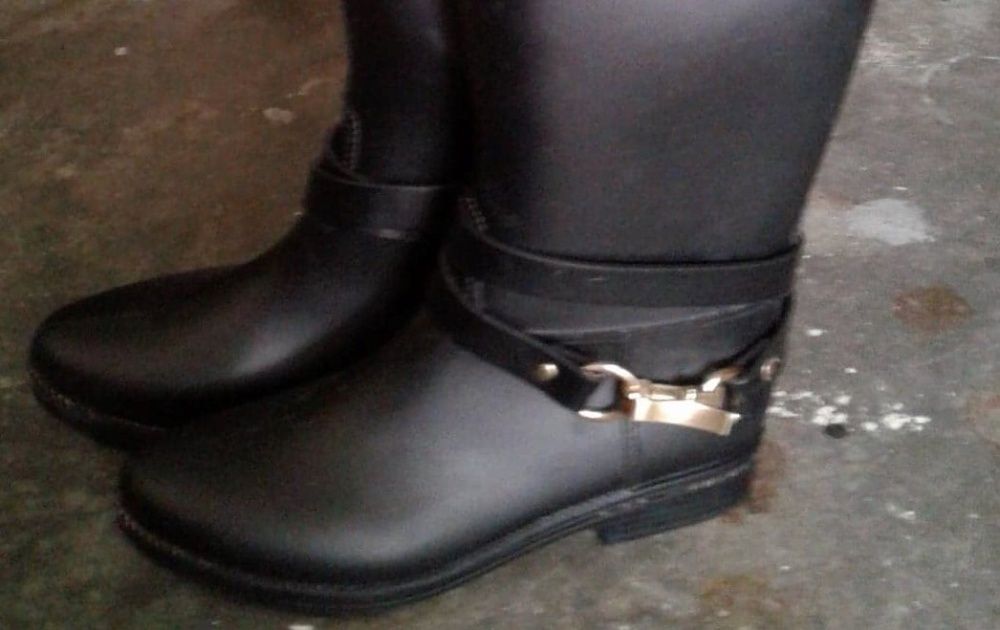 Galochas Pretas Quebra Mar Tamanho 36/37