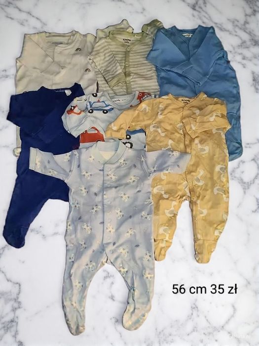 Zestaw 7 pajacyków 56 cm