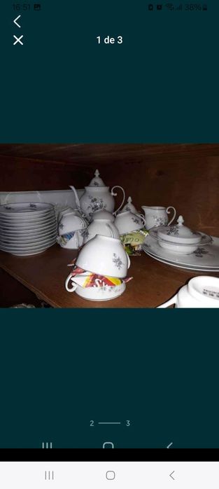 Serviço de chá antigo de porcelana