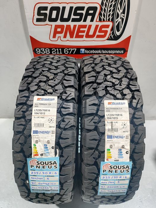 2 pneus novos 235-70R16 BF Goodrich - Oferta da entrega