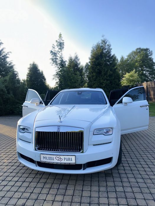 Auto do sluby na wesele Rolls Royce Ghost Biale auto do slubu