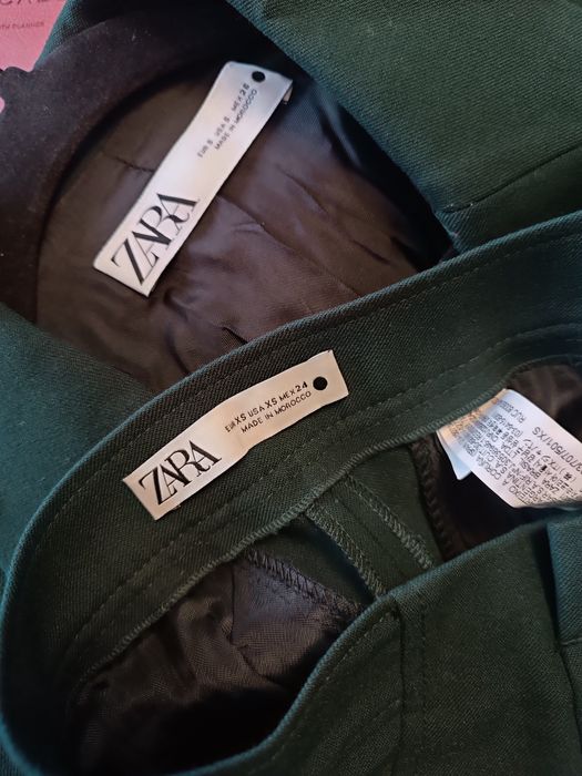Zara garnitur butelkowa zieleń rozmiar S