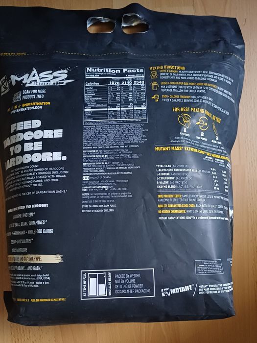 Odżywka gainer  Mass extreme 2500, 5,45 kg