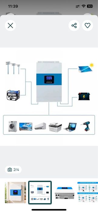 Продам Інвертор гібрідний Daxtromn GGH -6,5 kBт
