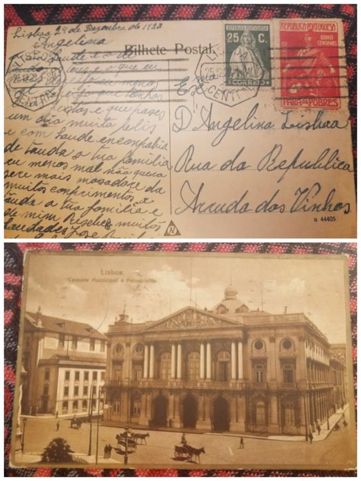 Postais antigos e selados