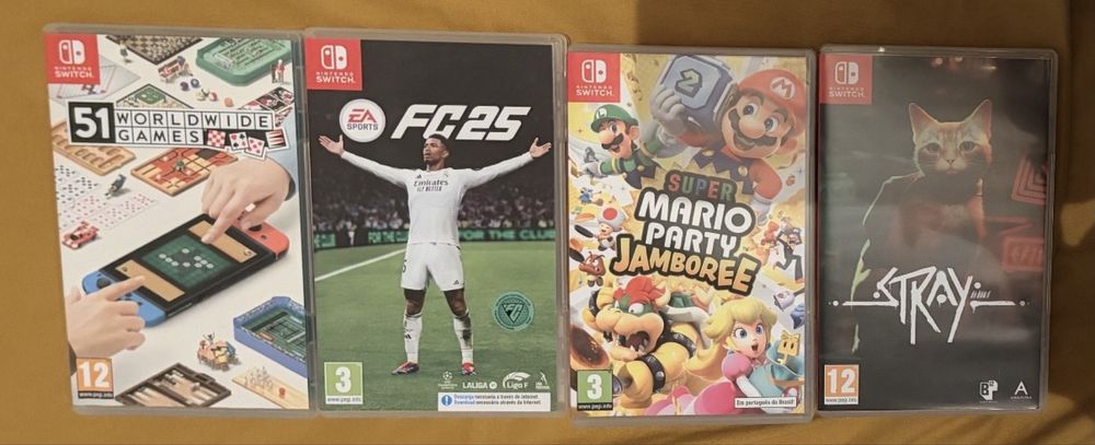 Nintendo Switch Oled + Bolsa  + Película de vidro + 7 jogos