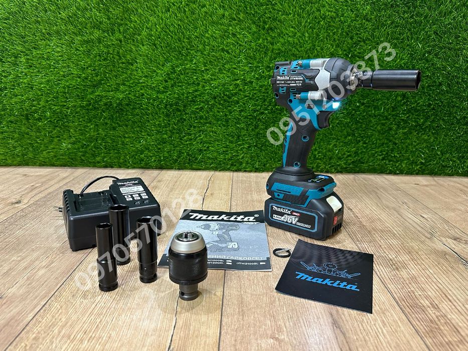 Набор 2/1 Makita Гайкокрут DTW500BL + Болгарка DGA504BL c 2акб 36V 8Ah