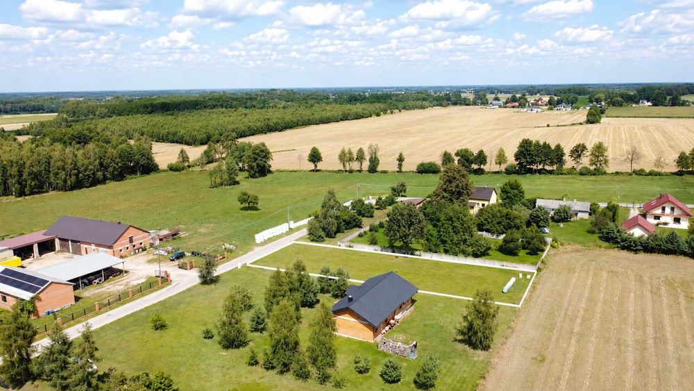 Działka budowlana 1583 m² - Tymianka gm. Stryków (media, asfalt, MPZP)