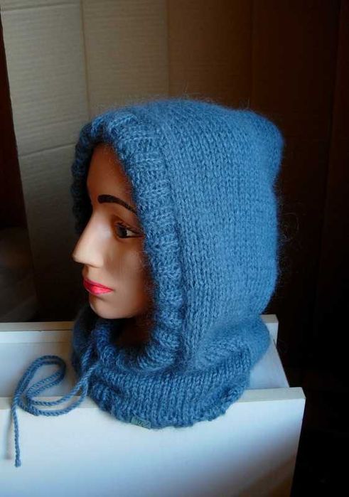 niebieski kaptur balaclava alpaka kid-silk