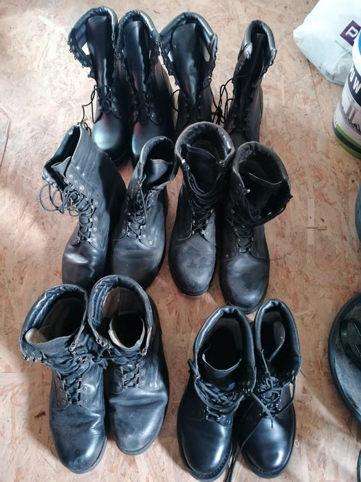 Buty skórzane pilotki wojskowe