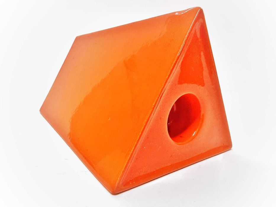 Vaso porta velas de cerâmica Franco Pozzi Space Age Italia anos 70