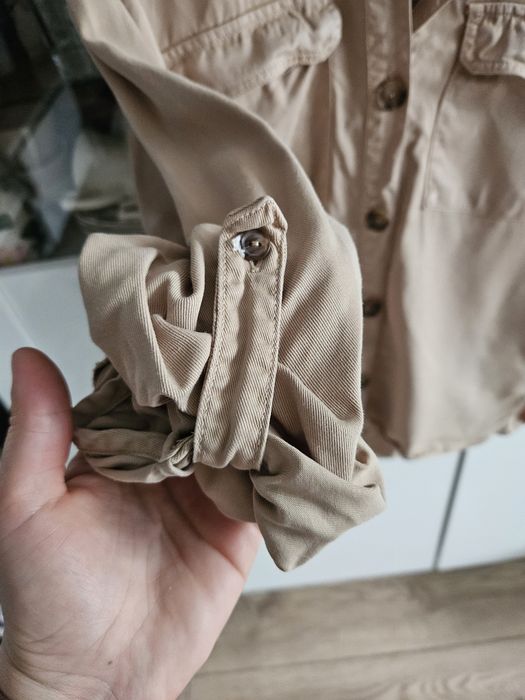 Koszula beżowa stradivarius denim basic S M